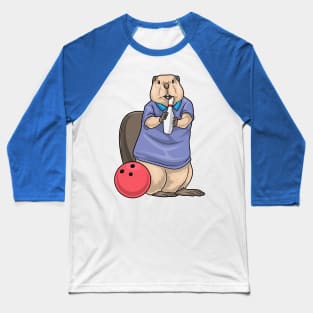 Beaver Bowling Bowling ball Baseball T-Shirt